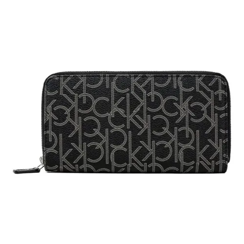 Calvin Klein Кожаный Кошелек Клатч Монетница Мужской Черный