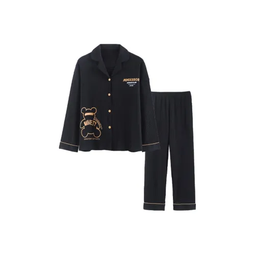 Xiang Ning Pai Черный Унисекс Пижамные комплекты