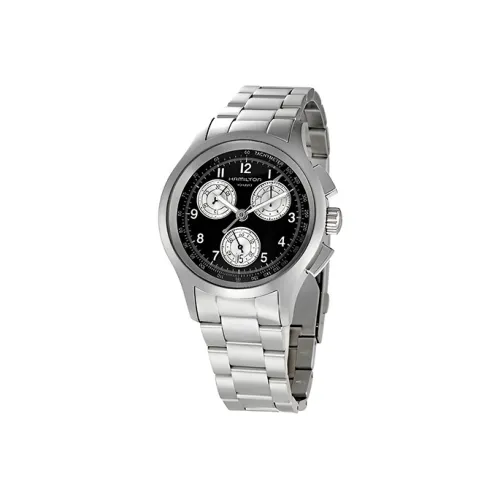 HAMILTON Автоматический Механический Часы Мужские 40 мм Черный Циферблат Корпус из Нержавеющей Стали Ремешок из Нержавеющей Стали