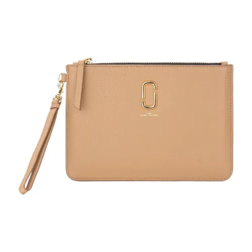 MARC JACOBS Личиевая текстура Кожа Кошелек Сумка на запястье Клатч Женский Бежевый