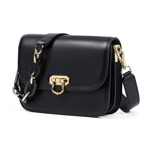 LOLLiPOPS Сумка из натуральной кожи с цепочкой сумка через плечо маленькая женская черная