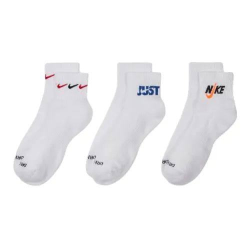 Nike Белые 3 упаковки мужские носки