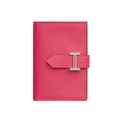 HERMES Bearn Epsom Телячья кожа Кошелек Женские 8W Розовый Azalee Новый Помада Пудра