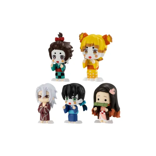 BANDAI Demon Slayer Guo YOU Chapter Фигурка Bed Warmth Тип Seven Коробка Яйцо Счастливый Draw Целая коробка 5 шт