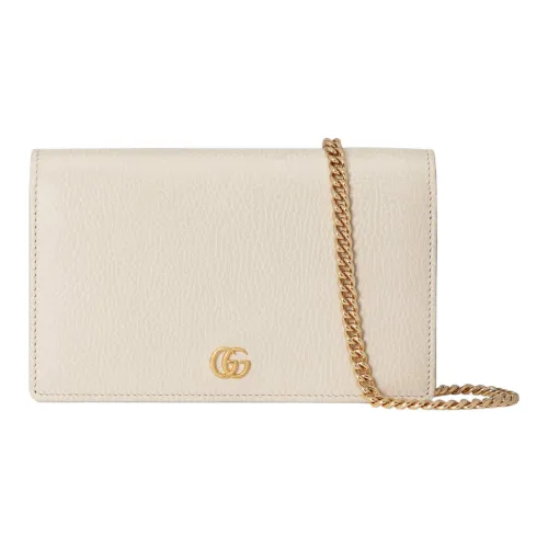 GUCCI GG Marmont Кожа Сумка через плечо Мини Женская Белая