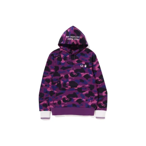 A BATHING APE x FRED PERRY Коллаборация BAPE x FRED PERRY Свитшот Мужской Фиолетовый