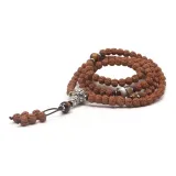 Браслет с бусинами из камня "Тигр глаз", стиль "Бодхи семя"