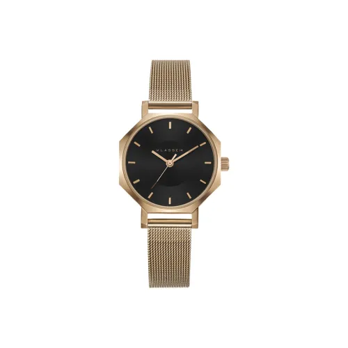 KLASSE14 Okto Collection Женские часы Кварцевый механизм Ремешок из нержавеющей стали Черный циферблат OK18RG006S