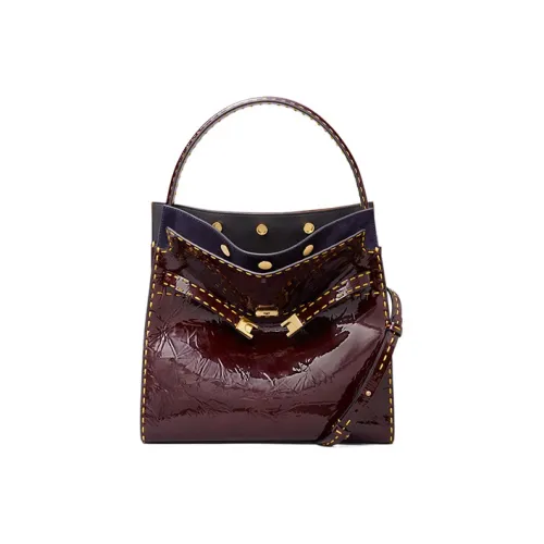 Tory Burch Lee Radziwill Лакированная кожа Сумка на одно плечо Женская Бургунди