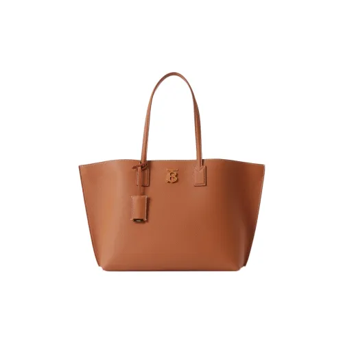 Burberry Телячья кожа Тоут Сумка Сумка для покупок Сумка на плечо Сумка среднего размера Женская Коричневая