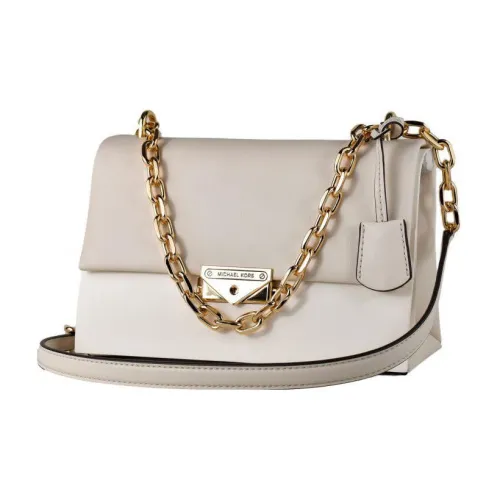 MICHAEL KORS Cece Кожа Плечевая Сумка Сумка Средний Женская Белая