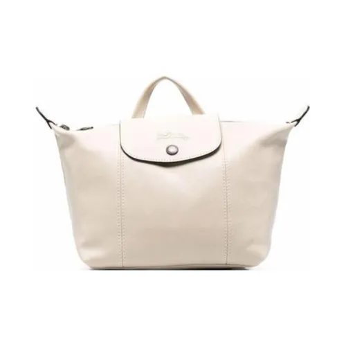 LONGCHAMP Le Pliage Cuir Коровья кожа Пельменная сумка через плечо обычная женская экрю