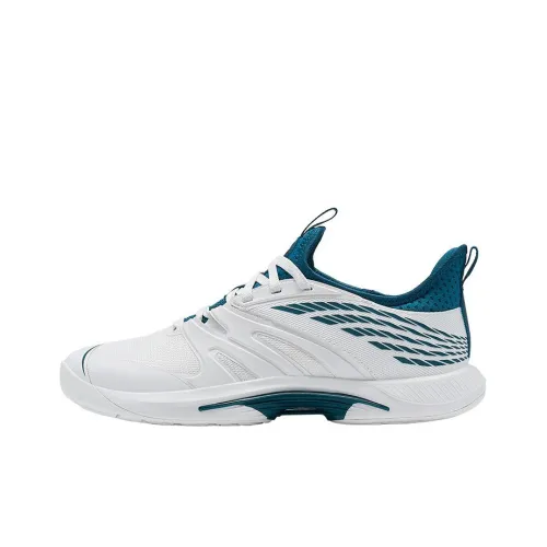 KSWISS Shock Absorbers Slip-Resistant Low Top Tennis Shoes Women's White Green KSWISS Shock Absorbers Противоскользящие Низкие Кроссовки для Тенниса Женские Белые Зеленые
