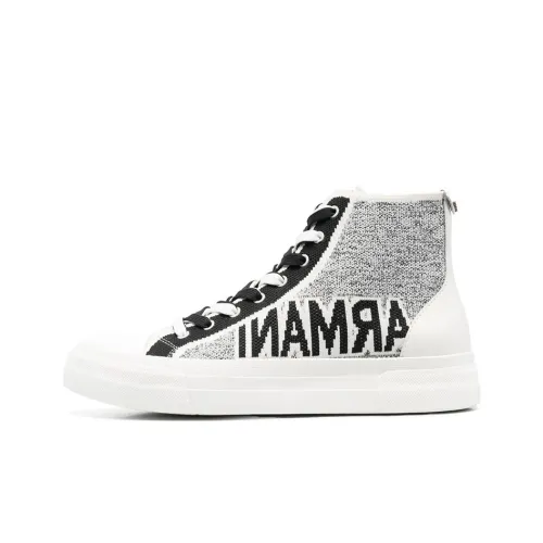 EMPORIO ARMANI High-Top Canvas Shoes Men's