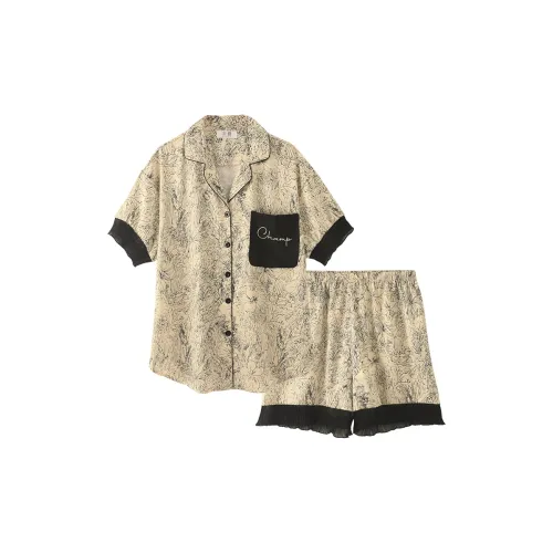 Chun Xi Винтажный желтый Женские пижамные комплекты