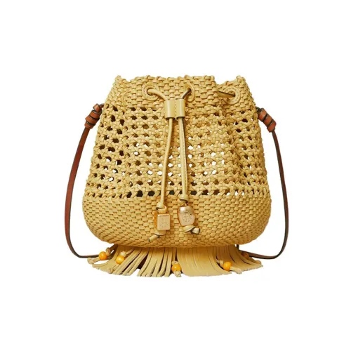 Tory Burch Кожа Шнурок Сумка через плечо Женская Желтая