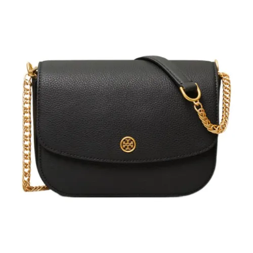 TORY BURCH Robinson Кожа Сумка через плечо Сумка на плечо Средняя Женская Черная