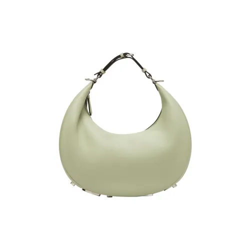 FENDI Fendigraphy Сумка из коровьей кожи в форме полумесяца сумка через плечо женская светло-зеленая