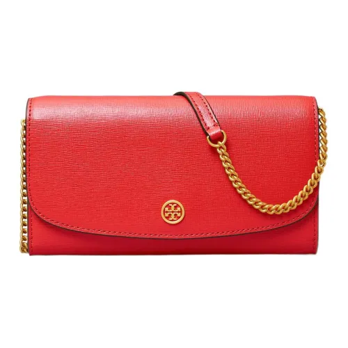 TORY BURCH Robinson Кожа Клатч Сумка через плечо Кошелек Маленький Женский Красный