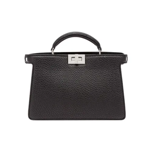 FENDI Peekaboo ISeeU Кожа Сумка через плечо Сумка Обычный Женский Черный