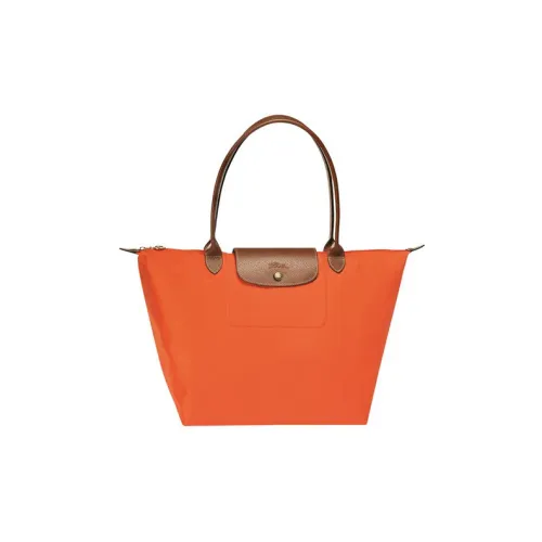 LONGCHAMP Le Pliage Холст Пельмени Сумка Холст Сумка Сумка через плечо Большая Женская Апельсиновая