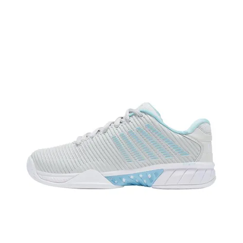 KSWISS Shock Absorbers Slip-Resistant Low Top Tennis Shoes Women's Gray Blue KSWISS Shock Absorbers Противоскользящие Низкие Кроссовки для Тенниса Женские Серый Синий
