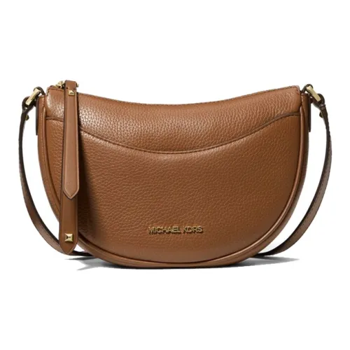 MICHAEL KORS Сумка из кожи Полумесяц Сумка через плечо Маленькая Женская Кожа Коричневая