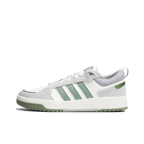 Adidas Neo 100DB Лайфстайл Slip Resistant Abrasion Resistant Легкий Низкий Топ Кроссовки для скейтбординга Унисекс Белый Серый