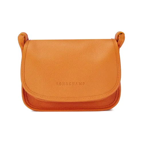 LONGCHAMP Le Foulonné Галька текстура Коровья кожа Кошелек Маленький Женские Апельсин