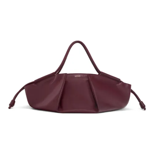 LOEWE Яркий Наппа Коровья кожа Пельменная сумка Сумка через плечо Сумка Маленькая Женская Бургунди