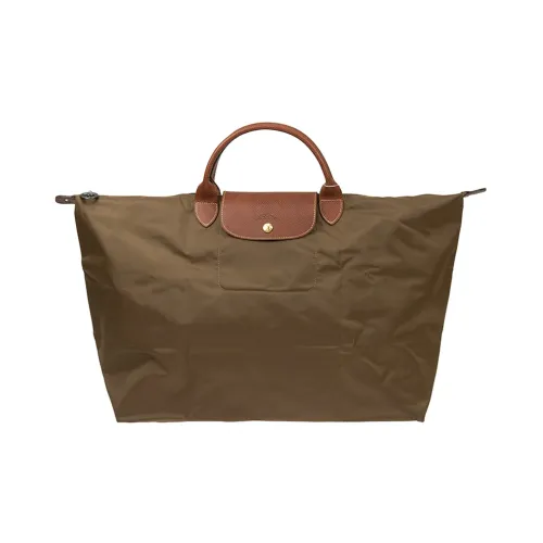 LONGCHAMP Ткань Путешественная Сумка Портативная Большая Женская Хаки