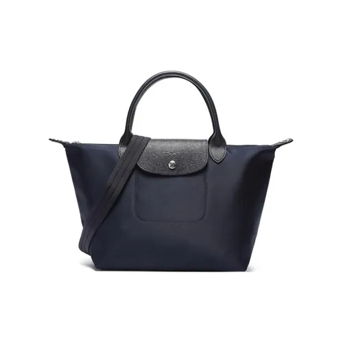 LONGCHAMP Кожа Детали Сумка через плечо Сумка Маленькая Женская Темно-синяя