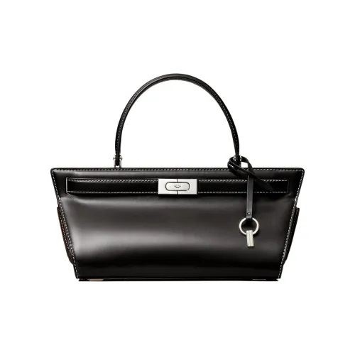 Tory Burch Lee Radziwill Кожа с Замшей Сумка через плечо Маленькая Женская Черная