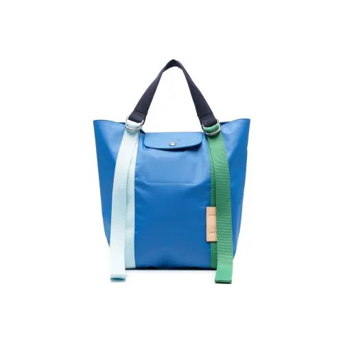 LONGCHAMP Le Pliage RE Play Холст и Кожа Комбинированная Холщовая Сумка Сумка через плечо Стандартная Женская Синяя