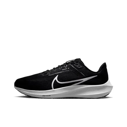 Nike Air Zoom Pegasus 40 Устойчивый к истиранию Дышащий Низкий Топ Повседневные Тренировочные Беговые кроссовки Мужские Черные