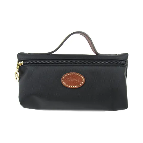LONGCHAMP Le Pliage Холст Портативная Косметичка Клатч Сумка для Туалетных Принадлежностей 19 Женский Черный