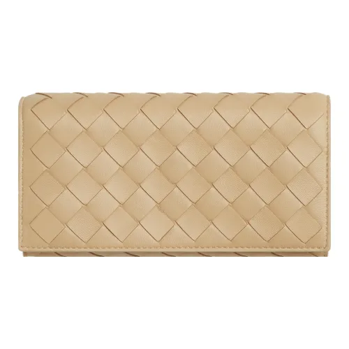 Bottega Veneta Lambskin Wallet Women's Beige