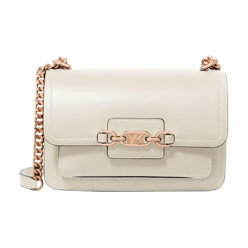MICHAEL KORS Heather Коровья кожа Спилок Сумка-багет Сумка через плечо Женская Молочно-белая