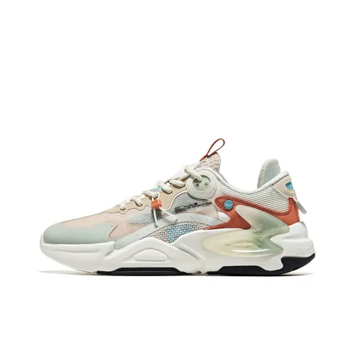 Erke Bingling Slip-resistant Abrasion-resistant Low Top Спортивная Повседневная Обувь Мужская Белый Кофейный