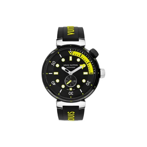LOUIS VUITTON Автоматический Механический Механизм Мужские Часы 44 мм Черный