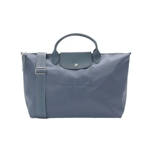 LONGCHAMP Le Pliage Néo Нейлоновая Сумка через плечо Сумка Большая Женская Светло-Синяя
