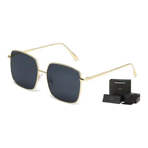 VINEY Солнцезащитные очки Золотая рамка Черно-серый Унисекс