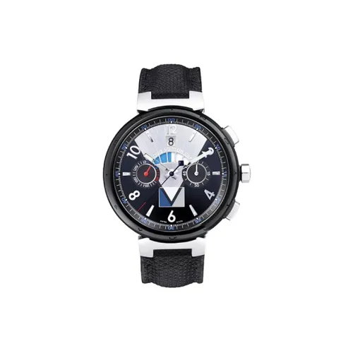 LOUIS VUITTON Наручные часы Автоматический механический механизм Кожаный ремешок Черный циферблат Мужские часы Q102G1