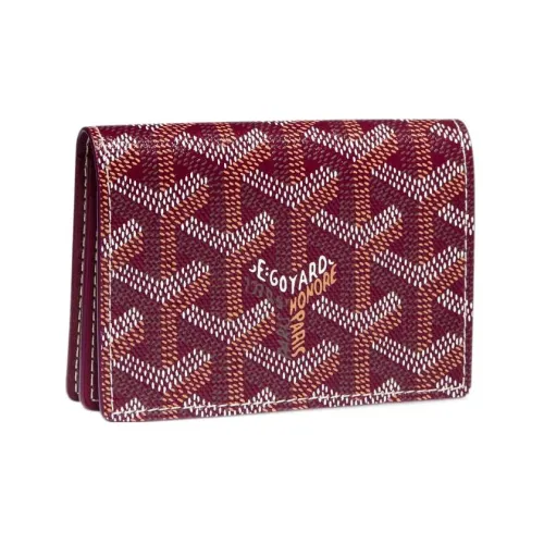 GOYARD MALESHERBES Холст и кожа Картхолдер Унисекс Бордовый