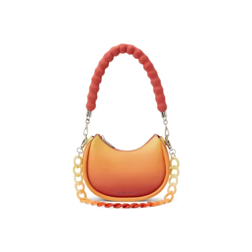 CHARLES KEITH Ткань Плечевая Сумка Полумесяц Сумка Плечевая Маленькая Сумка Женская Многоцветная