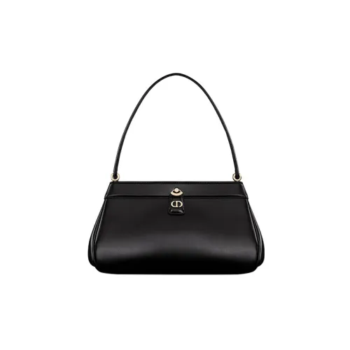 DIOR Ключ Гладкая коровья кожа Сумка Сумка через плечо Женская Черная