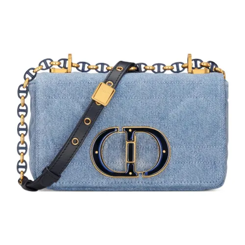 DIOR Caro Деним Сумка через плечо Сумка на плечо Женская Синяя