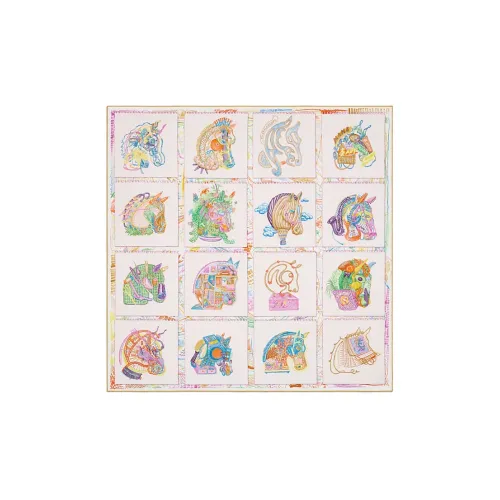 HERMES Шелковые шарфы Унисекс Разноцветные