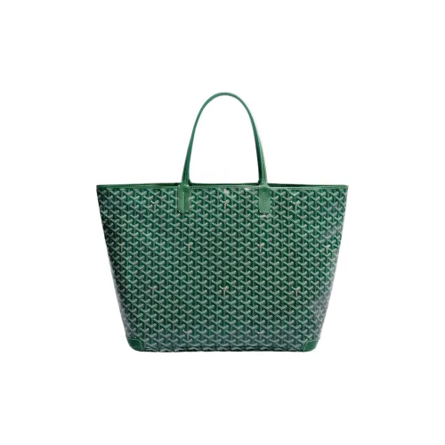 GOYARD Artois Холст и Кожа Тоут Сумка Сумка для покупок Сумка через плечо Сумка Большая Унисекс Зеленая