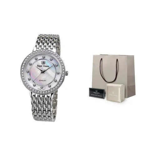 ROYAL CROWN RC Кварцевый механизм Часы Мужские Белый циферблат RC3650S NBB